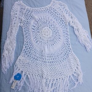 Cupshe White Crochet Cover-Up